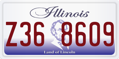 IL license plate Z368609