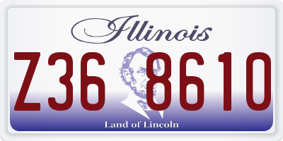 IL license plate Z368610