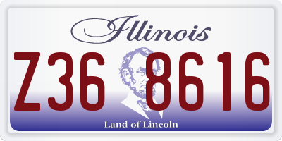 IL license plate Z368616