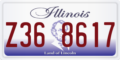 IL license plate Z368617