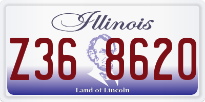 IL license plate Z368620