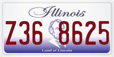 IL license plate Z368625