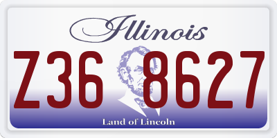 IL license plate Z368627