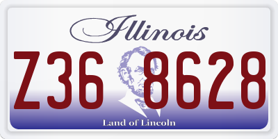 IL license plate Z368628