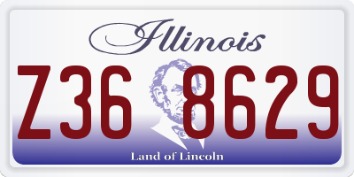 IL license plate Z368629