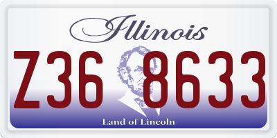 IL license plate Z368633