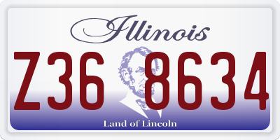 IL license plate Z368634