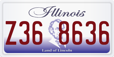 IL license plate Z368636