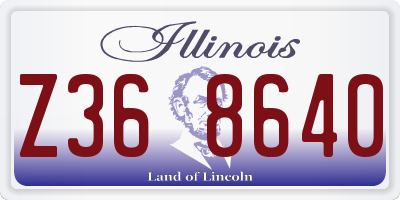 IL license plate Z368640