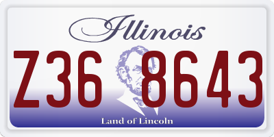 IL license plate Z368643