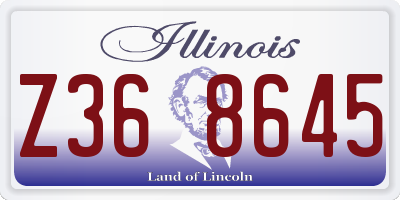 IL license plate Z368645