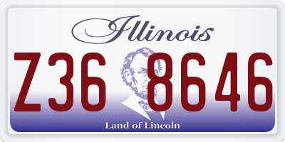 IL license plate Z368646