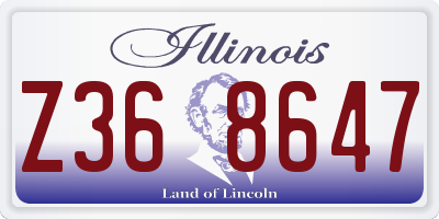 IL license plate Z368647