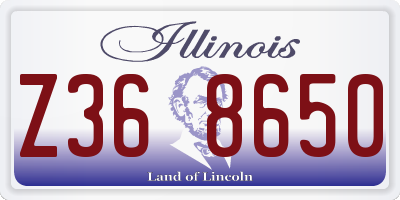 IL license plate Z368650