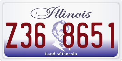 IL license plate Z368651