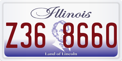IL license plate Z368660