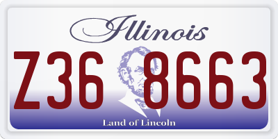 IL license plate Z368663