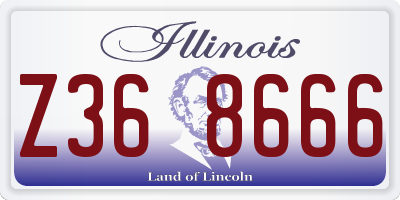 IL license plate Z368666