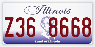 IL license plate Z368668