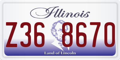 IL license plate Z368670