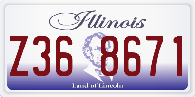 IL license plate Z368671