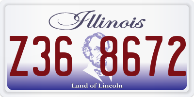 IL license plate Z368672