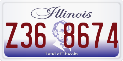 IL license plate Z368674