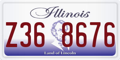 IL license plate Z368676