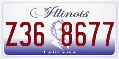 IL license plate Z368677
