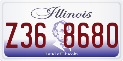 IL license plate Z368680