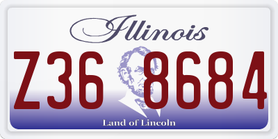 IL license plate Z368684