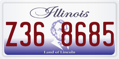 IL license plate Z368685