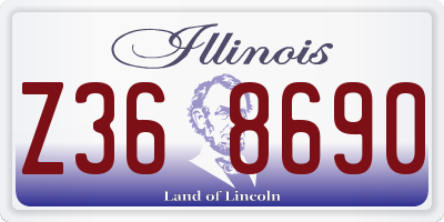 IL license plate Z368690