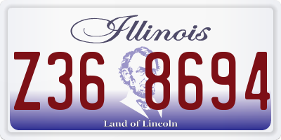 IL license plate Z368694