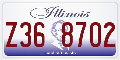 IL license plate Z368702