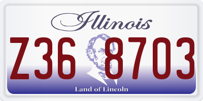 IL license plate Z368703