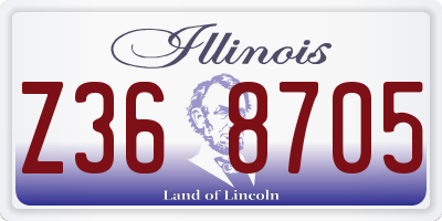 IL license plate Z368705
