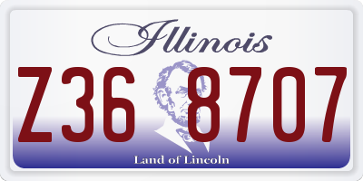 IL license plate Z368707