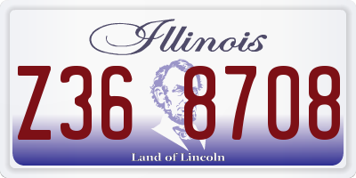 IL license plate Z368708