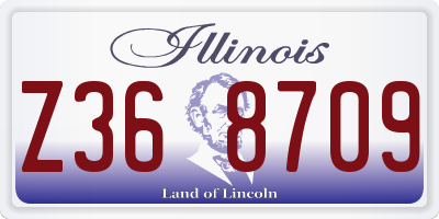 IL license plate Z368709