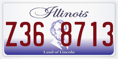 IL license plate Z368713