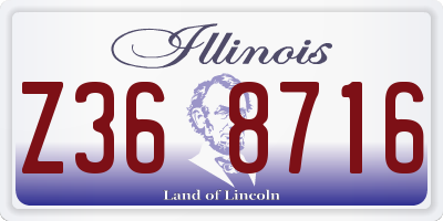 IL license plate Z368716