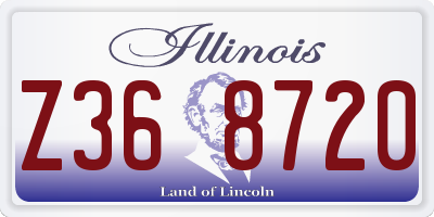 IL license plate Z368720