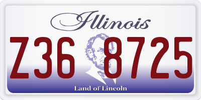 IL license plate Z368725