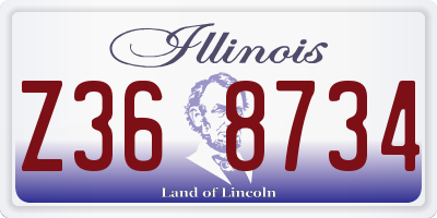 IL license plate Z368734