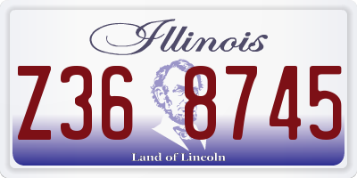IL license plate Z368745