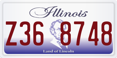 IL license plate Z368748