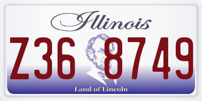 IL license plate Z368749