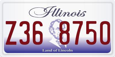 IL license plate Z368750