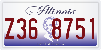 IL license plate Z368751